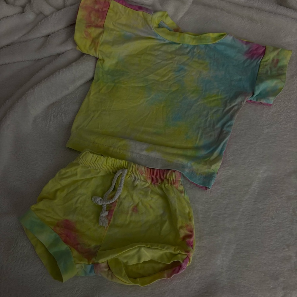 Tie-Dye T-Shirt and Shorts Set